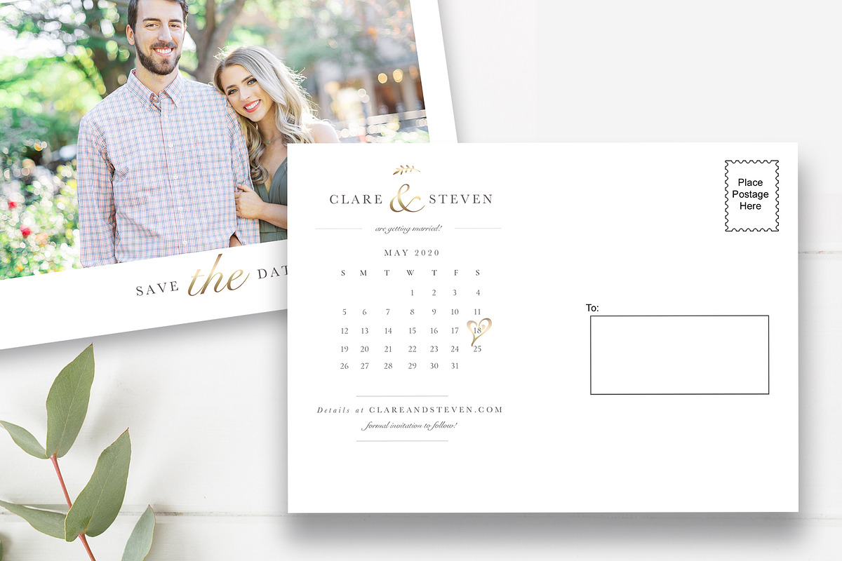 Calendar Save the Date Template in Wedding Templates - product preview 8