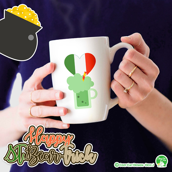 Happy St. Beartrick Day Clip Art in Illustrations - product preview 2