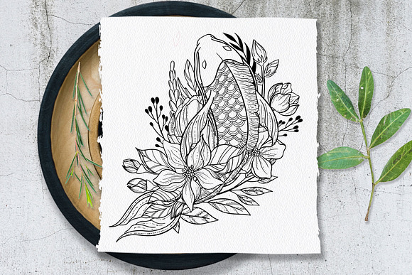 Japanese Blossom. Graphic Collection in Illustrations - product preview 1