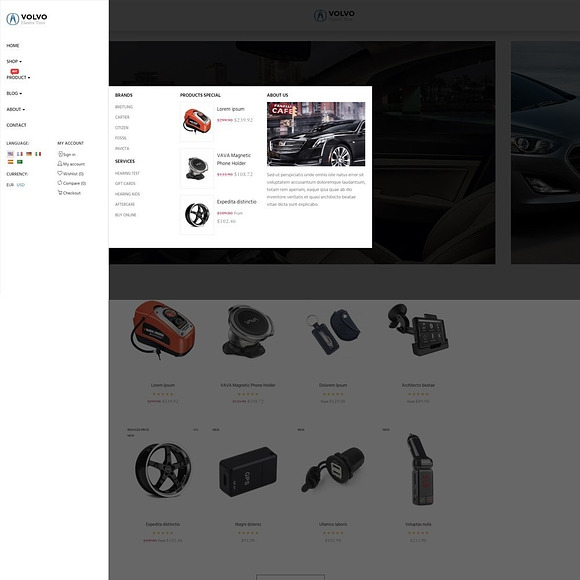 AP VOLVO PRESTASHOP THEME in Bootstrap Themes - product preview 6