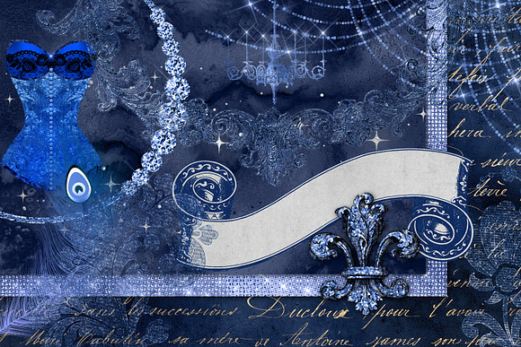 Blue Masquerade Graphics in Illustrations - product preview 1
