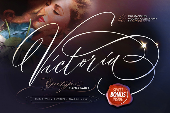 Outstanding Victoria in Tattoo Fonts - product preview 12