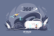 VR World - Vector Illustration