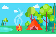Camping Time in Summer Template