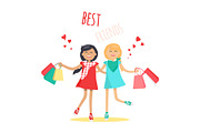 Shopping with Best Friend Flat