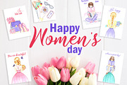 Women's day Card. 8 March
