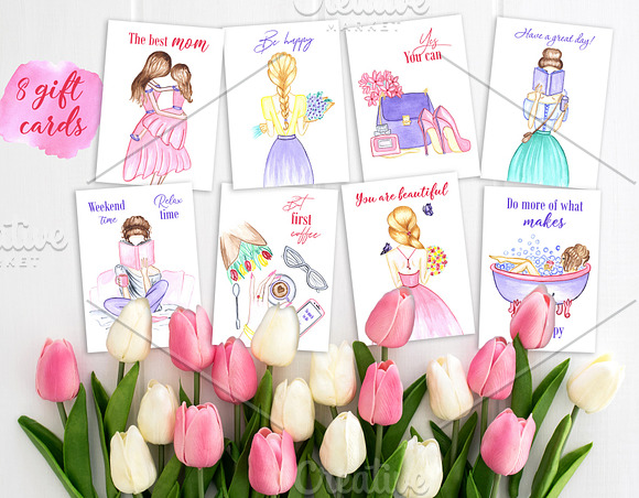 Women's day Card. 8 March in Postcard Templates - product preview 1