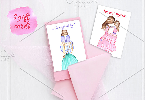 Women's day Card. 8 March in Postcard Templates - product preview 3