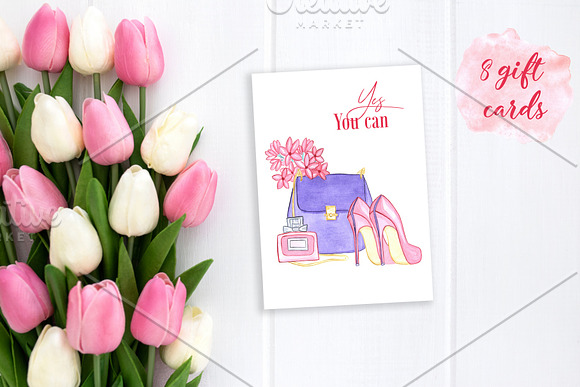 Women's day Card. 8 March in Postcard Templates - product preview 5