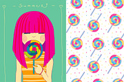 Summer and candy