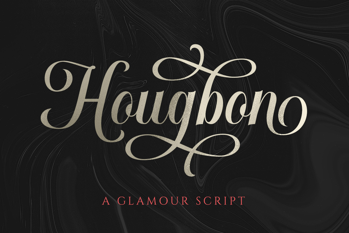 Hougbon - A Glamour Script in Script Fonts - product preview 8