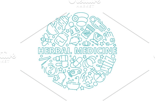 Alternative medicine concept. Herbal