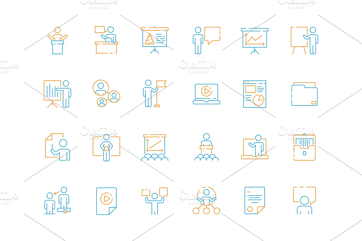 Public speech icons. Business in Graphics - product preview 8