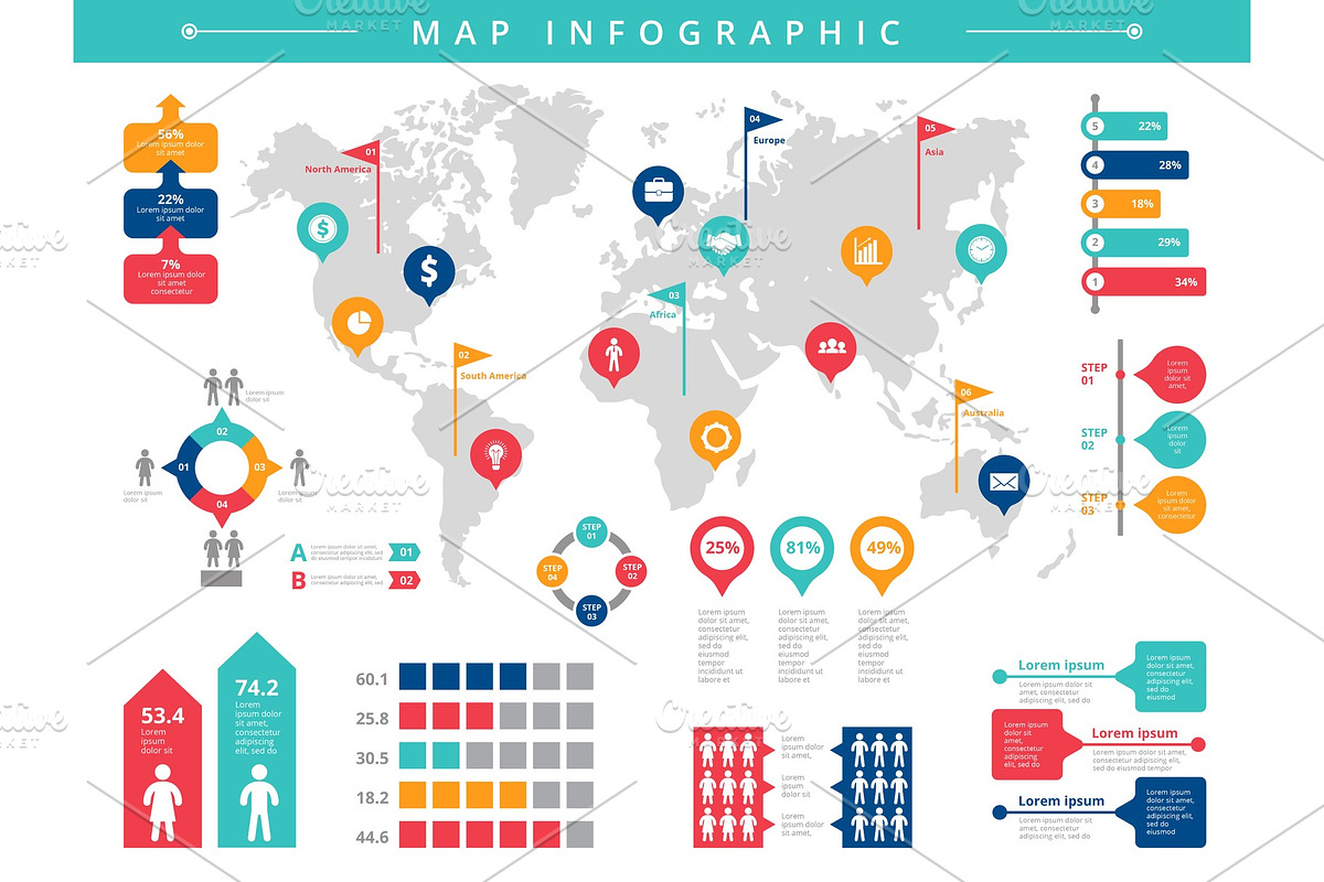 World infographic. Business in Graphics - product preview 8