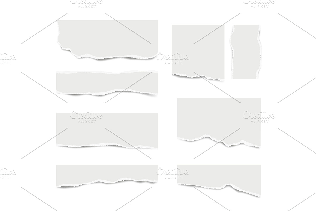 Ripped paper. Broken white note in Graphics - product preview 8