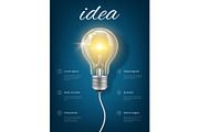 Bulb idea. Creative business concept