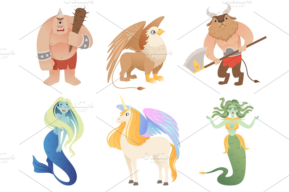 Mythical creatures. Flying lion in Graphics - product preview 8