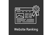 Website ranking chalk icon