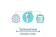 Technical test concept icon