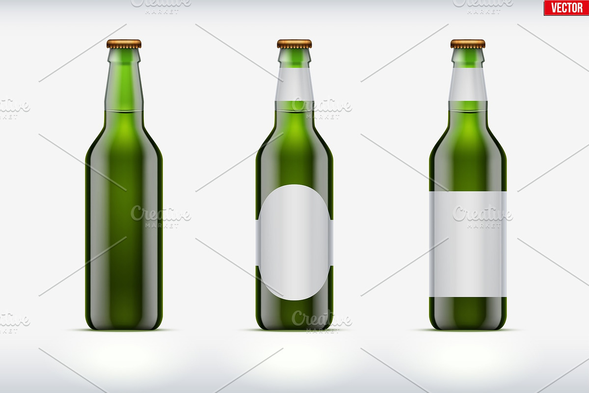 Craft beer bottle set mockup in Product Mockups - product preview 8