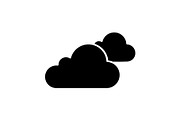 Cloudy weather glyph icon