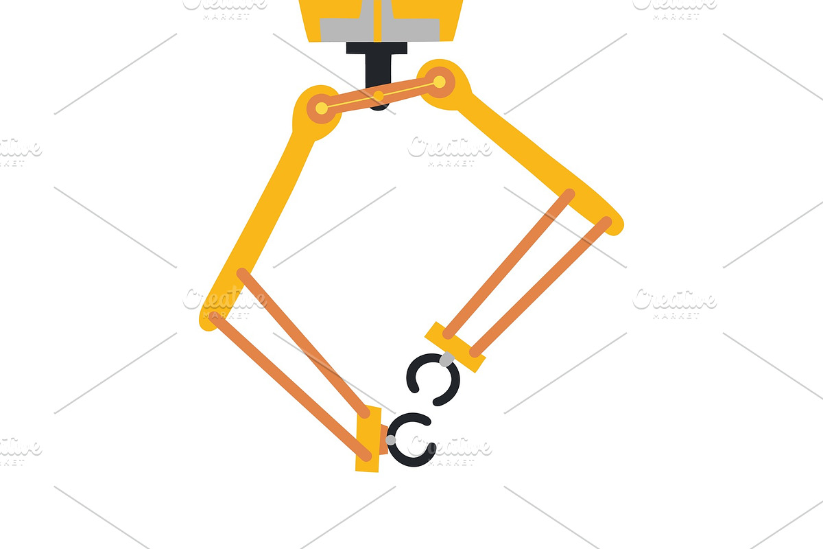 Robotic arm, hand. Vector in Illustrations - product preview 8