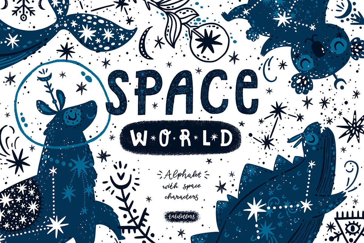 Space World / Animal Alphabet in Illustrations - product preview 8