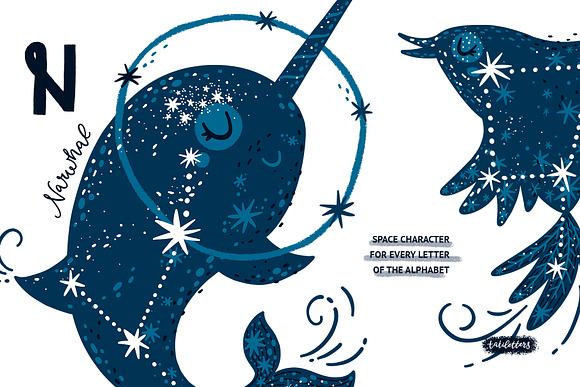 Space World / Animal Alphabet in Illustrations - product preview 2