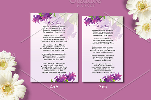 Funeral Prayer Card -V09 in Card Templates - product preview 1