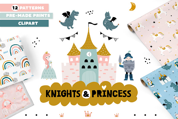 Knights & Princess graphic set