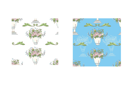 Set with rococo&chinoiserie elements in Illustrations - product preview 4