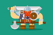 Isolated viking character