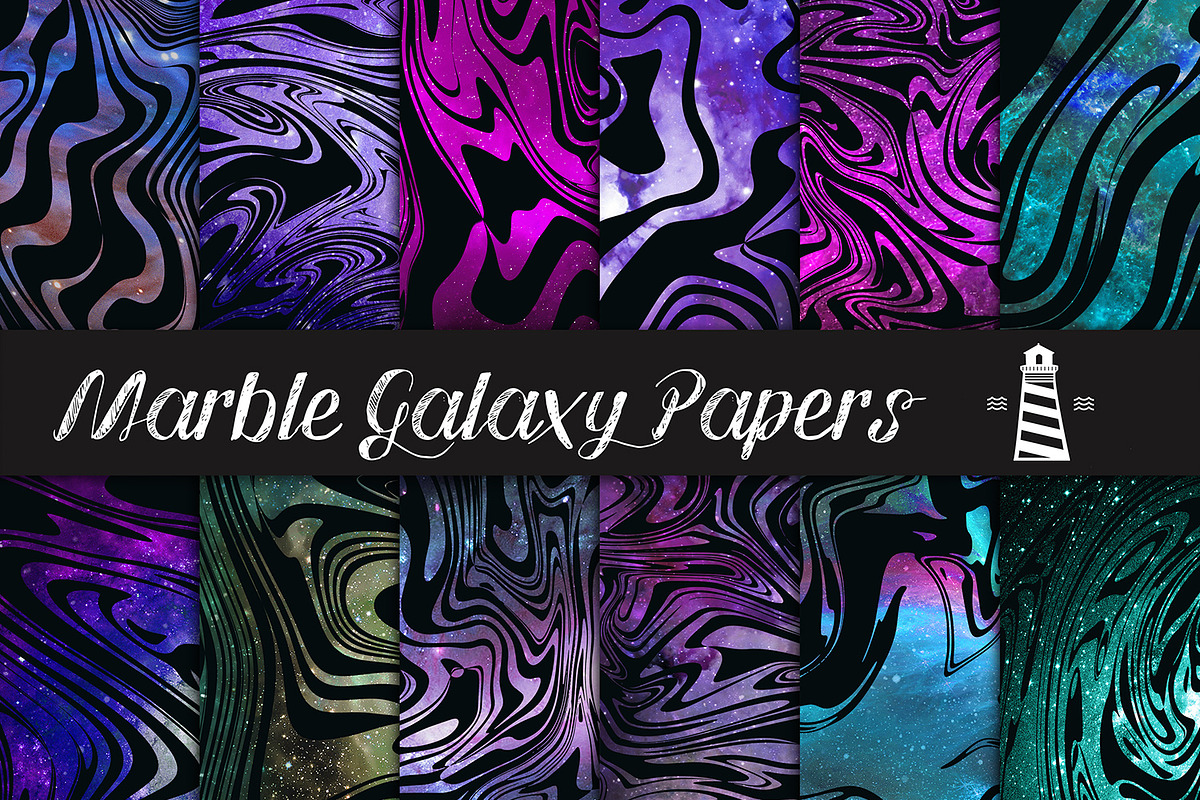 Marble Galaxy Textures in Graphics - product preview 8