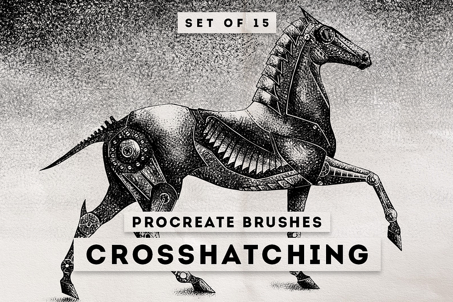 Crosshatching Procreate brushes in Photoshop Brushes - product preview 8