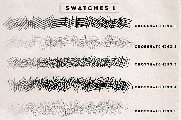 Crosshatching Procreate brushes in Photoshop Brushes - product preview 3