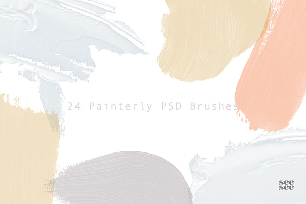 24 Painterly PSD Brushes