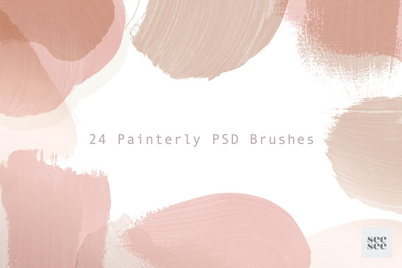 24 Painterly PSD Brushes in Photoshop Brushes - product preview 2
