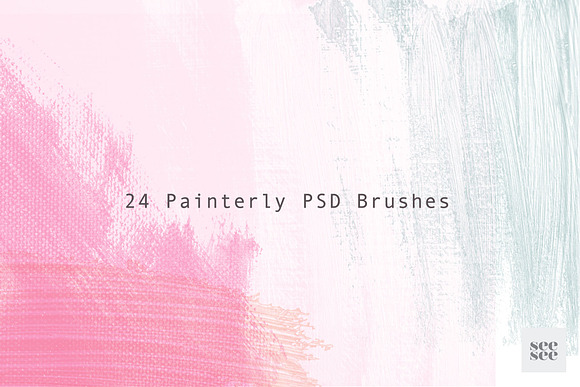 24 Painterly PSD Brushes in Photoshop Brushes - product preview 3