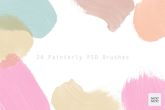 24 Painterly PSD Brushes in Photoshop Brushes - product preview 6