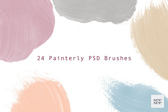 24 Painterly PSD Brushes in Photoshop Brushes - product preview 7