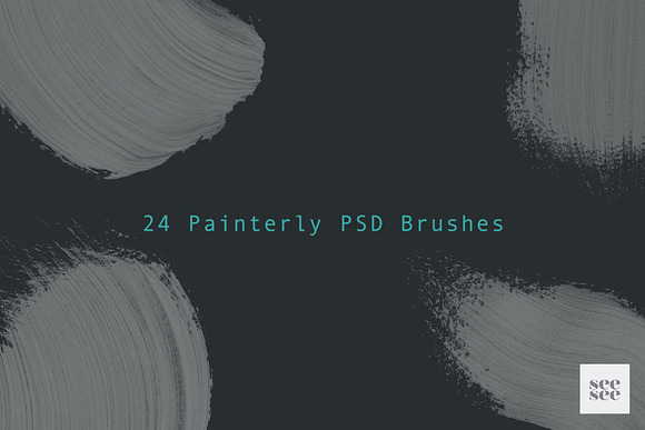 24 Painterly PSD Brushes in Photoshop Brushes - product preview 8