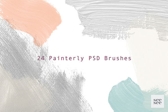 24 Painterly PSD Brushes in Photoshop Brushes - product preview 10