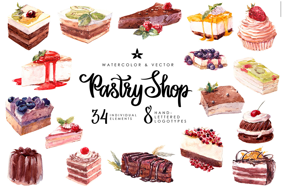 Pastry Shop Business Set in Graphics - product preview 8