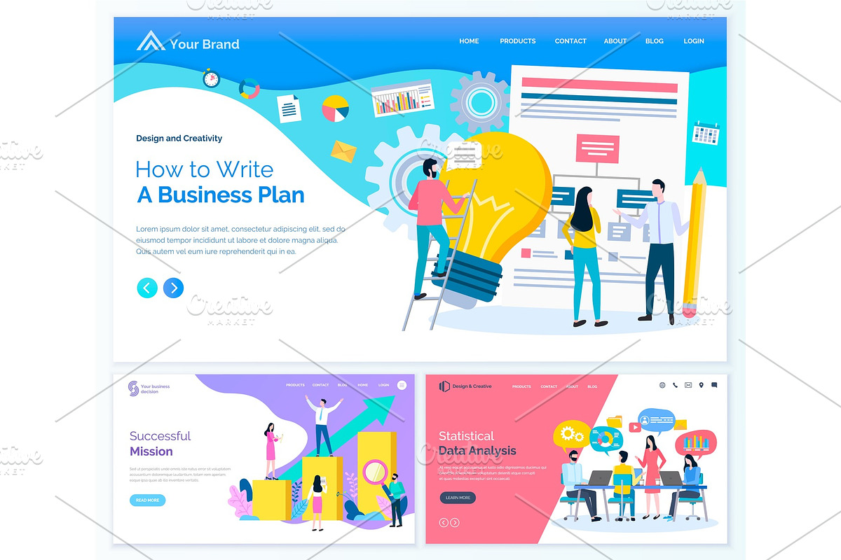Webpage of Business Plan, Successful in Illustrations - product preview 8