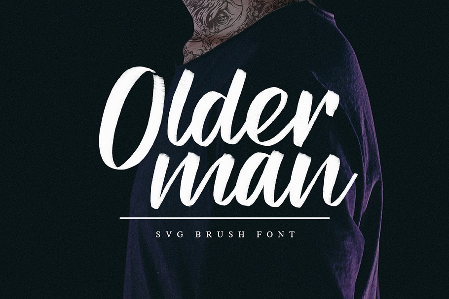 Olderman SVG Brush Font in Display Fonts - product preview 8