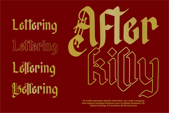 Afterkilly - Blackletter Typeface in Blackletter Fonts - product preview 1