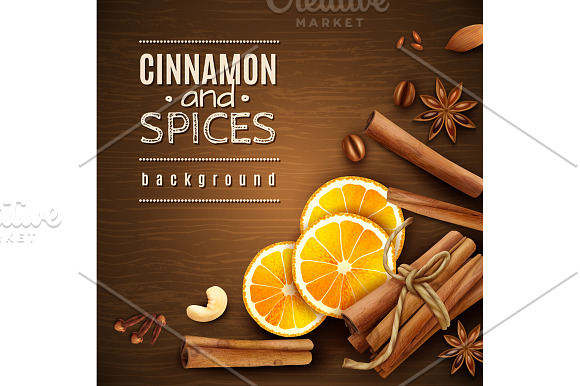Cinnamon Realistic Set in Illustrations - product preview 1