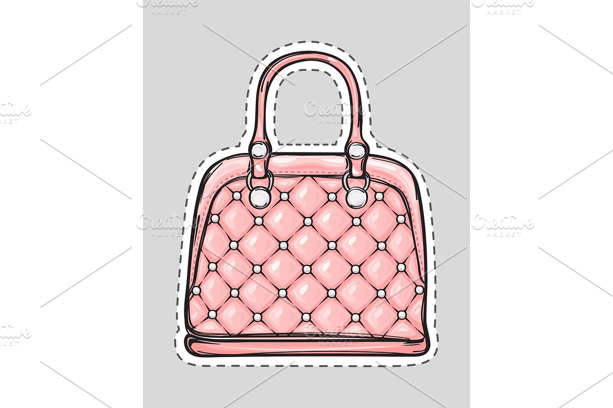 Handbag Patch with Handle, Clips in Illustrations - product preview 8