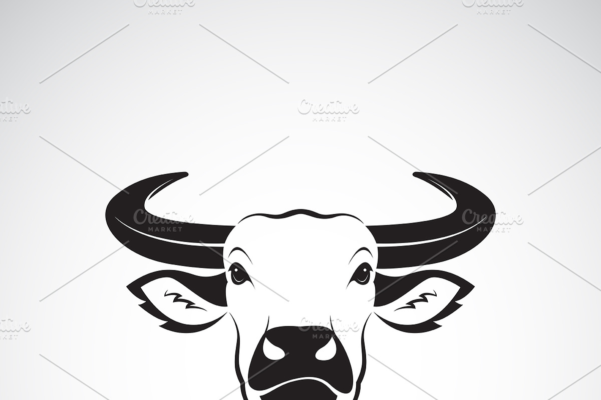 Vector of buffalo head design.Animal in Icons - product preview 8
