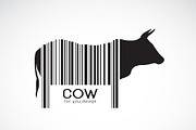 Cow on the body is a barcode. Animal